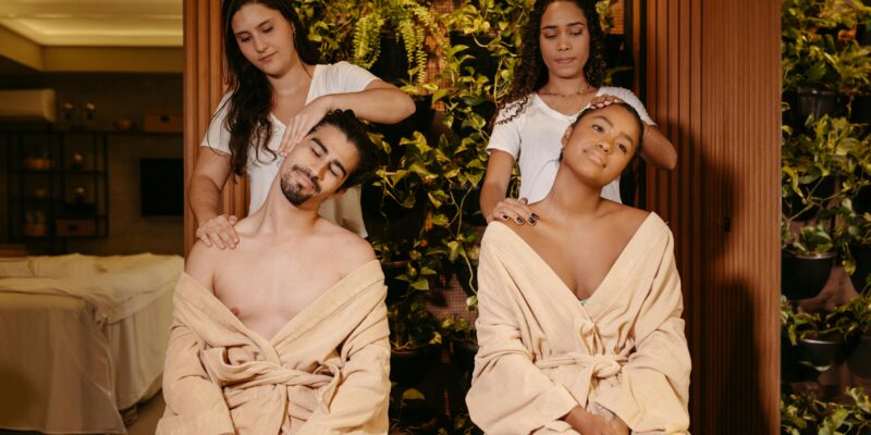 Couple romantic massage