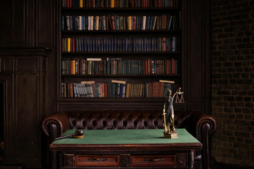 law books and gavel