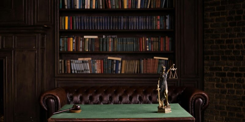 law books and gavel