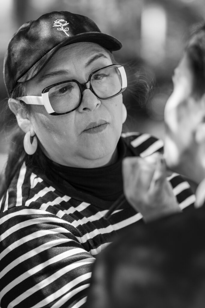 makeup artist at work