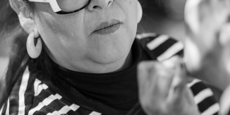 makeup artist at work