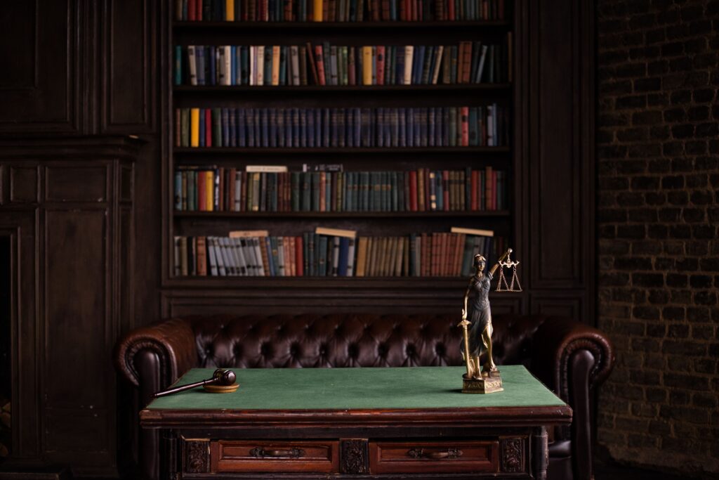 law books and gavel