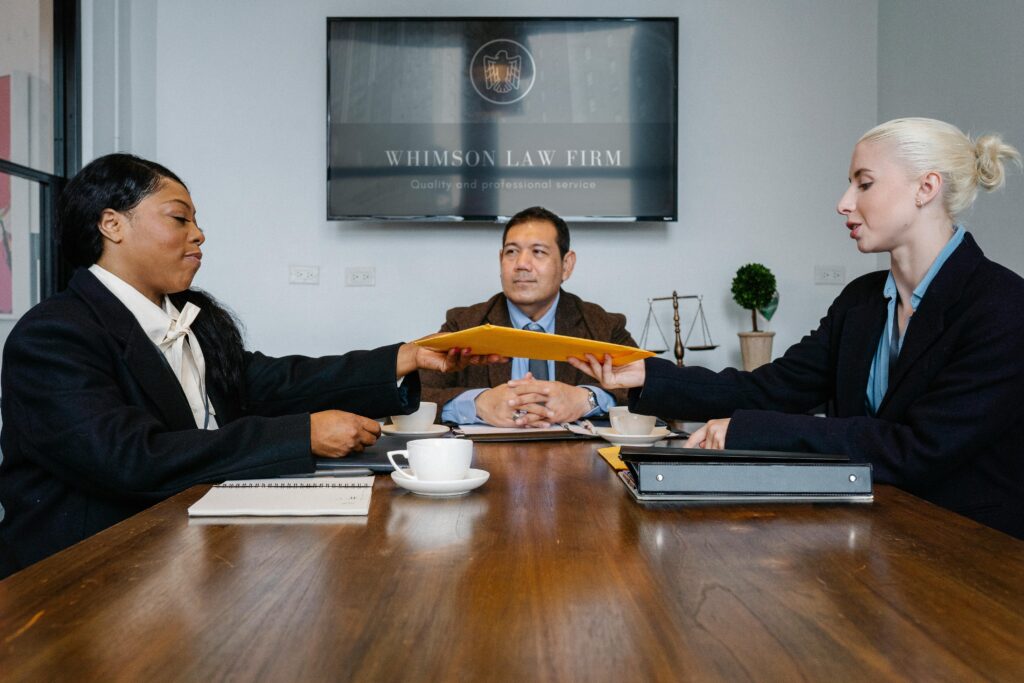 lawyer meeting table
